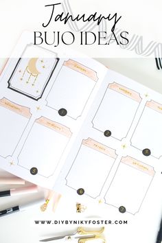 a planner with the text, january bujo ideas