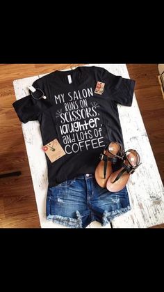 Hair Stylist Shirts, Hair Salon Decor, Salon Suites, Hair Quotes, Chicken Shirts, Shirt Hair, Hair Shop, Salon Style, Salon Design