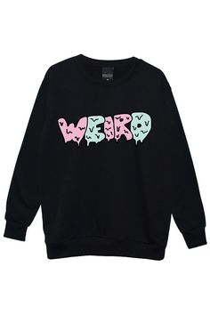 WEIRD boyfriend oversized SWEATER JUMPER womens ladies por MLSHOPSS Weird Boyfriend, Tumblr Hipster, Swag Fashion, Fashion Grunge, Retro Tops, Sweater Jumper, Boyfriend Style, Swag Style, Fitted Sweater