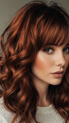 fall hair colors dark coppers Dark Copper Hair, Fall Hair Colors Dark, Cooper Hair, Hair Colors Dark, Dark Copper Hair Color, Bridal Waves, Copper Hair Dark, Cowboy Copper, Chestnut Hair