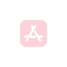 the logo for an app that is pink with white letters and a black arrow on it