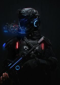 Cyberpunk Police, Police Art, Batman Vs Joker, Android Wallpaper Dark, Futuristic Armor, Military Aesthetic, Adobe Photoshop Design, Sci Fi Tech, Military Wallpaper