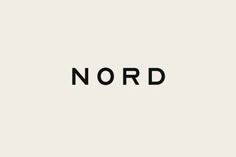 the word nord is written in black on a white background