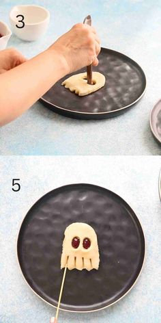 the process for making halloween cookies is shown