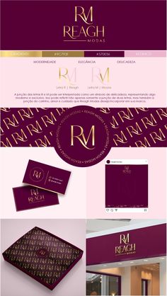 the logo and business card design for r m reach