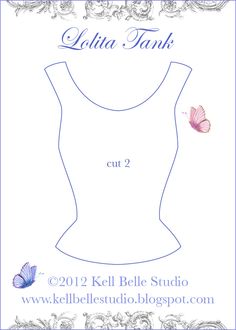 a white top with butterflies on it and the words, lotus tank cut 2?