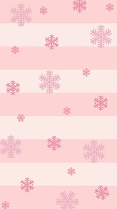 pink snowflakes on a striped background