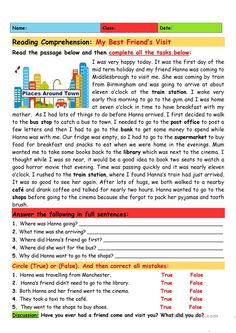 the reading companion worksheet for children to learn how to read and understand what they are