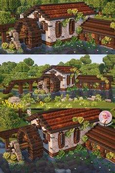 Minecraft Automatic Farm, Modern House Minecraft, Cottagecore Farm, Minecraft Houses Survival, Paper Factory, Minecraft Houses Blueprints