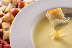 13 FESTIVE CHEESE FONDUESFrom Gouda to SwissCheddar to Provolonewe have them all colliding into one pot of gooeymelted deliciousness. Best Cheese Fondue, Hot Cheese, Swiss Chalet, Baking Science, Best Cheese, Cheese Recipes