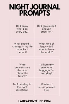 a pin for a blog post that talks about nighttime reflections journal prompts Nighttime Journal Prompts, Nighttime Journal, Evening Journal Prompts, Evening Journal, Night Journal