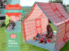 Tutorial: DIY outdoor playhouse tent Diy Outdoor Playhouse, Playhouse Tent, Outdoor Playhouse, Diy Playhouse, Build A Playhouse, Pvc Projects