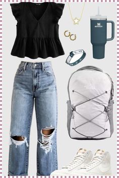 [AffiliateLink] 21 Great Back To School Outfit Inspo 2024 Recommendations To Copy 2023 #backtoschooloutfitinspo2024 Casual Country Outfits, Back To School Outfit, Western Wear Outfits, Preppy Summer Outfits