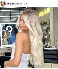 Light Blonde Hair Color Ideas, Light Blonde Hair Color, Women White Dress, White Dress Lace, Blonde Hair Goals, Perfect Blonde Hair, Bright Blonde Hair, Wedding Hair Colors, Summer Blonde Hair