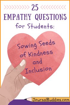 Discover empathy through these empathy questions for students, designed to help elementary & middle school kids understand how others feel & develop social & emotional skills. #EmpathyQuestionsForStudents #EmpathyPrompts #JournalBuddies Questions For Students, Social Emotional Skills, Emotional Skills, Journaling Ideas