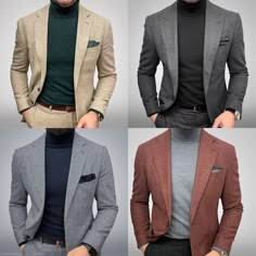 Guys Fashion Casual, Suits Style, Stylish Mens Suits, Mens Smart Casual Outfits, Classy Outfits Men, Fashion Content, Mens Fashion Blazer