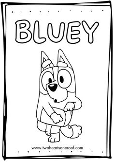 Bluey Colouring Pages (FREE Printables) - Two Hearts One Roof Bluey Colouring Page Free, Esther Activities, Dog Colouring Pages, Bluey Colouring, 2nd Birthday Bluey, Dog Colouring, Bluey Birthday Ideas, Bluey Coloring Pages, Cookie Drawing