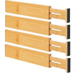 the wooden slats are lined up against each other