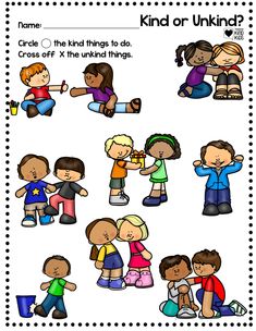 a group of children with the words kind or unikid on them, and an image