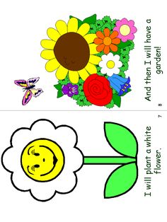 two different flower pictures with the same one being drawn on paper and another has a smiley face