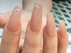 Ongles Gel French, Shiny Nails Designs, Nagel Tips, Her Nails, Classy Acrylic Nails, Coffin Shape Nails, Super Nails, Coffin Nails Long