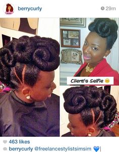 Afro Hair Bun, Updo Styles, Natural Hair Updo, Love Hair, Afro Hairstyles, Black Girls Hairstyles, Hair Waves, Up Girl