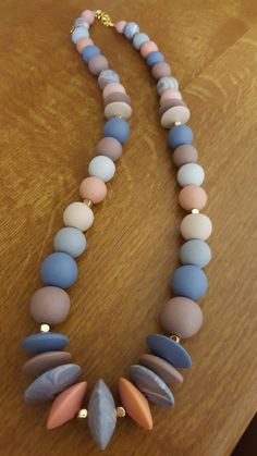 Matching Bracelet, Pastel Shades, Coral Beads, Matching Bracelets, Beaded Jewelry Diy, Wooden Beads, Long Necklace, Chakra, Beading