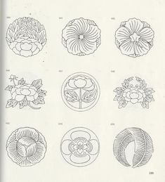 an old book with different types of flowers