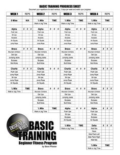 the basic training program for beginners to learn how to use this exercise sheet, which includes