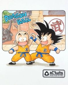 an image of two cartoon characters in front of a dragon ball game screen with the caption's name on it