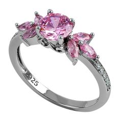 Height: 6.4mm

Width: 16.6mm

Shank Width: 1.7mm


Stone Material: Pink and White Cubic Zirconia

Center Stone Size: 6.0mm 
& 4.0mm x 2.0mm

Stone Shape: Round and Marquise

Center Stone Carat Weight: 0.84 ct.
&0.1 ct.

Number of CZ Stones: 17

Stone Setting: Prong


Metal: 925 Sterling Silver

Plating: Rhodium

Finish: High Polish Ring Inspiration, Tiara Ring, Silver Gold Jewelry, Flower Leaves, Special Ring, Stone Material, Stone Setting, Sterling Silver Flowers, Cz Ring