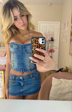 Denim Set Outfit, Nashville Fits, Gameday Fits, Stage Coach, Collage Outfits, Concert Outfit Summer, Denim Set, Cute Gym Outfits, Country Concert Outfit