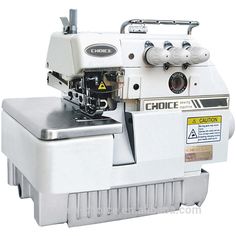 a close up of a sewing machine on a white background with the words choice written below it