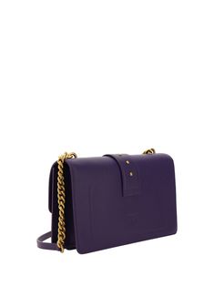 Discover elegance with the PINKO Mini Love One Classic Shoulder Bag, a beautiful blend of style and sophistication for your wardrobe. This stunning, brand new bag comes with its original box, tags, and dust bag, ensuring you receive an luxury experience. Color: Purple Material: Calf Leather 92%, Polyurethane 8% Country of Origin: Italy Details: This chic calfskin shoulder bag features a smooth leather finish, a front magnetic button closure, and the iconic gold-plated Love Birds logo. With its d Birds Logo, Mini Love, Sneaker Jewelry, Purple Leather, Purple Bags, Mini Shoulder Bag, Travel Tote, Leather Design, Love Birds