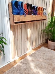 Small Space Solutions, Shoe Display, Hallway Furniture, Storage Items, Furniture For Small Spaces, Shoe Storage, Reclaimed Wood, Shoe Rack, Small Spaces