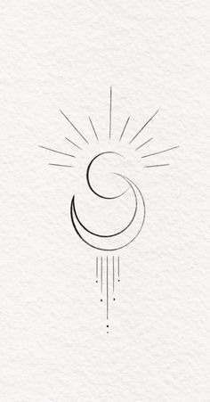 the sun and moon are drawn on paper