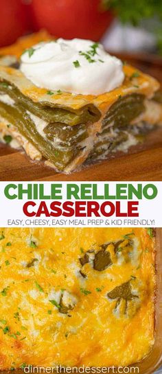 this is an image of a casserole with cheese and green beans