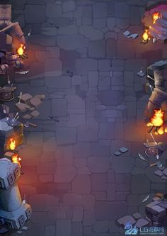 an image of a game with flames coming out of it