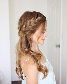 Hair Dye Shades, Fishtail French Braid, Try On Hairstyles, Penteado Cabelo Curto, Bridesmaid Hairstyles, Grad Photos, Fancy Hairstyles, Braided Hairstyles Easy, Box Braids Hairstyles