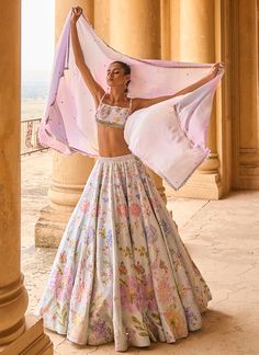 Mint and Purple Embellished Velvet Lehenga – Lashkaraa Princess Indian Dress, Modern Punjabi Wedding Dress, Luxury Lehenga For Eid, Luxury Lehenga For Women, Luxury Traditional Lehenga With Ruffles, Luxury Lehenga With Intricate Design For Women, Luxury Lehenga With Dupatta, Luxury Silk Lehenga With Floral Embroidery, Luxury Party Lehenga With Floral Embroidery