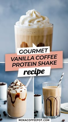 Indulge in a gourmet vanilla coffee protein shake that’s rich, creamy, and packed with protein! Perfect for breakfast or a post-workout treat, it’s a flavorful way to get your daily dose of protein. #VanillaCoffee #ProteinShake #HealthyDrinks #CoffeeLovers Keto Protein Shake Coffee, Protein Shake With Instant Coffee, Vanilla Coffee Protein Shake, Blendjet Protein Shakes, Protein Shake No Powder, Protein Shake With Vanilla Powder, Ice Coffee With Premier Protein, High Protein Shakes With Powder