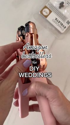 two hands holding different types of wedding rings in each other's fingers, with the words amazon jewellers for diy weddings