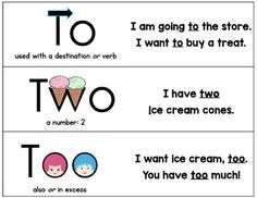 two different types of ice creams with the words to and from them on it