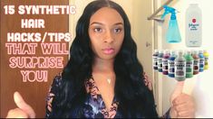 15 SYNTHETIC HAIR HACKS THAT WILL BLOW YOUR MIND Synthetic Extensions Hair Care, How To Soften Synthetic Dreads, How To Dye Synthetic Hair, How To Curl Synthetic Hair, Synthetic Wig Hacks, Fake Hair Braids, Synthetic Hair Care, Hair Extension Care, Wig Care