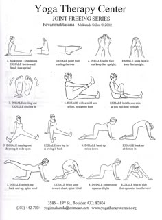 an instruction manual for yoga therapy with instructions on how to do the splits and stretches