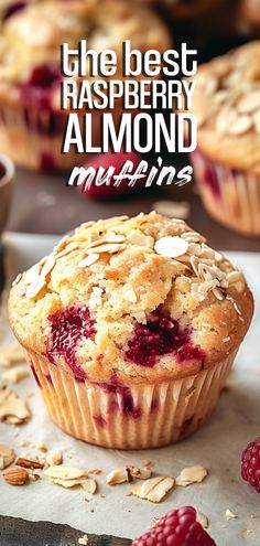 the best raspberry almond muffins