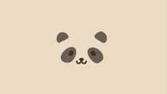 a panda bear face on a beige background