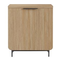 an image of a wooden cabinet with black legs