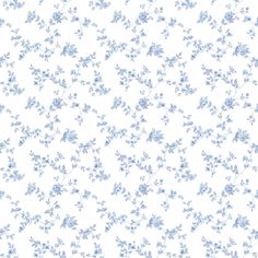 Delicate Floral Blue Wallpaper from the Small Prints Collection by Galerie Wallcoverings Blue Floral Wallpaper, Coastal Wallpaper, Blue Flower Wallpaper, Cute Summer Wallpapers, Cottage Charm, W Wallpaper, Trellis Design, Phone Wallpaper Patterns, Blue Rooms