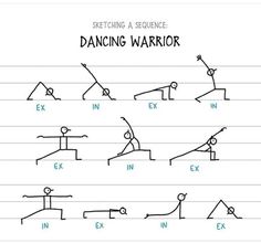 an exercise chart with different positions to do